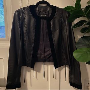 Escada Black Leather Jacket